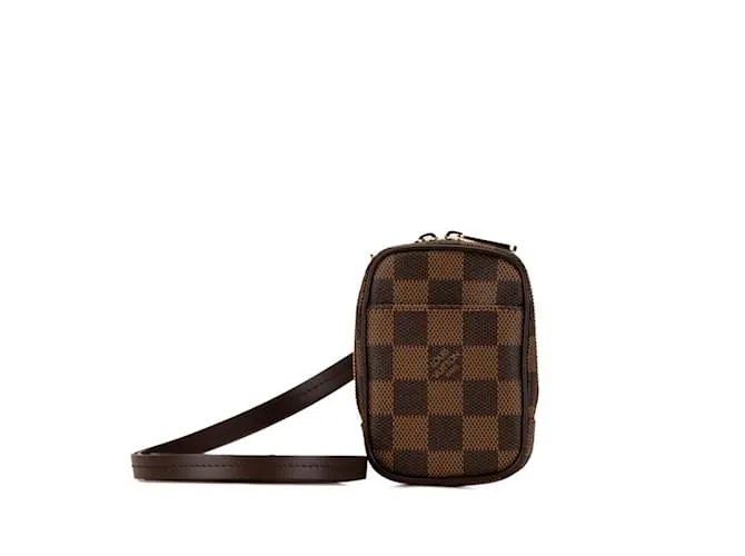 Borsa a tracolla Louis Vuitton Damier Etui Okapi PM Marrone