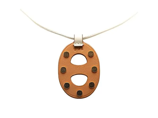 Collana Stud Chaine d'Ancre PM di Hermès Marrone Beige