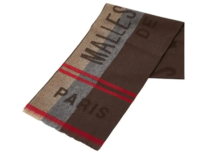 Stola in lana e cashmere multicolore marrone Louis Vuitton