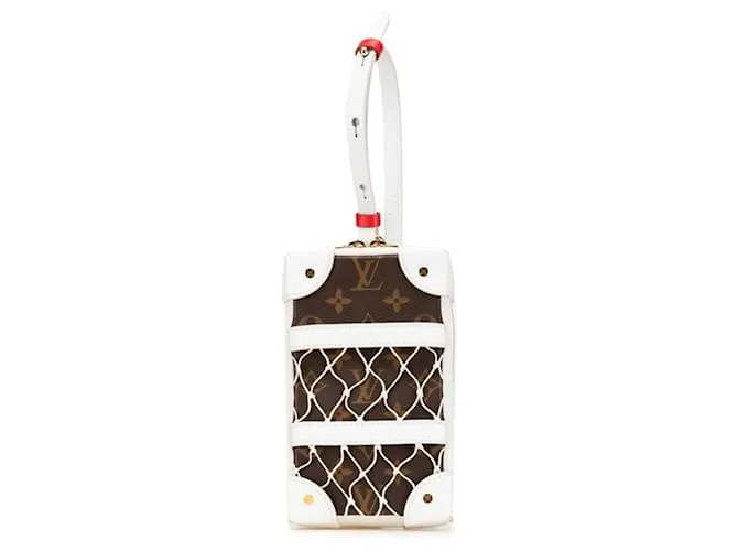 Borsa a tracolla Monogram Soft Trunk Phone Box Louis Vuitton x NBA Marrone Bianco