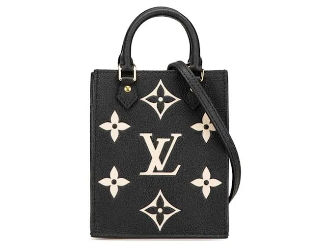 Borsa Petite Sac Plat Monogram Empreinte Louis Vuitton Nero