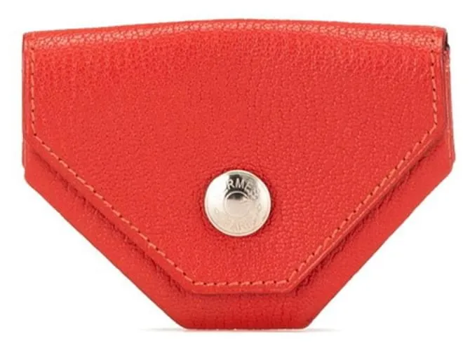 Hermès Portamonete Hermes Levan Quatre Rosso