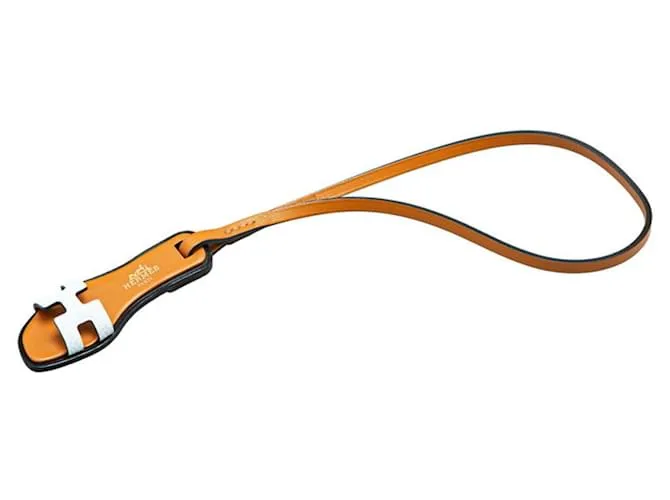 Borsa charm Sandalo Nano Oran di Hermès Marrone Blu chiaro