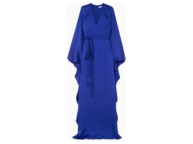 Autre Marque Abito Aurora in Seta Blu