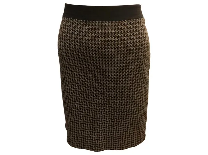 Armani Gonna pied de poule Grigio antracite