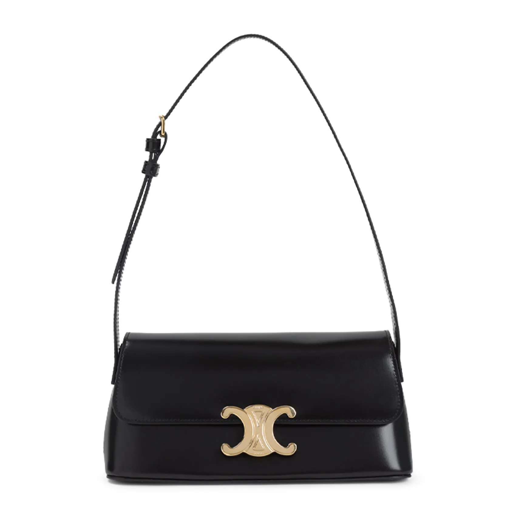 Black Diane Calfskin Shoulder Bag