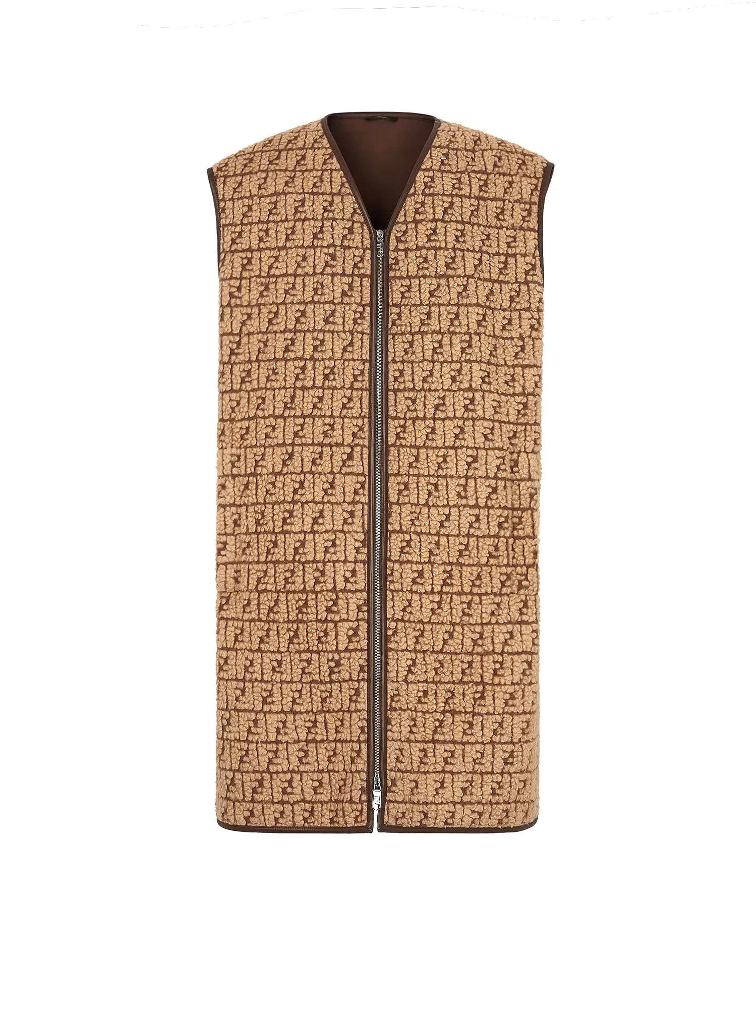Teddy Fabric Vest With Ff Motif
