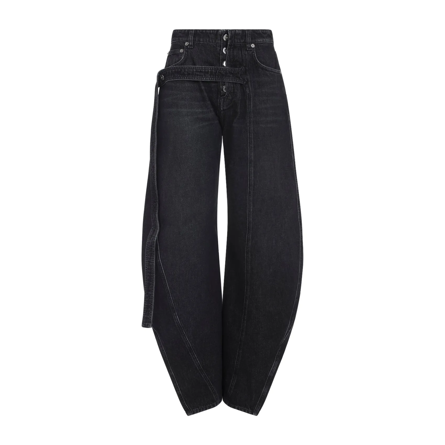 Black Low Waisted Cotton Jeans