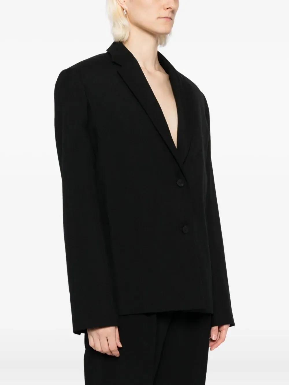 Grey Lingerie Garter Merino Wool Pullover