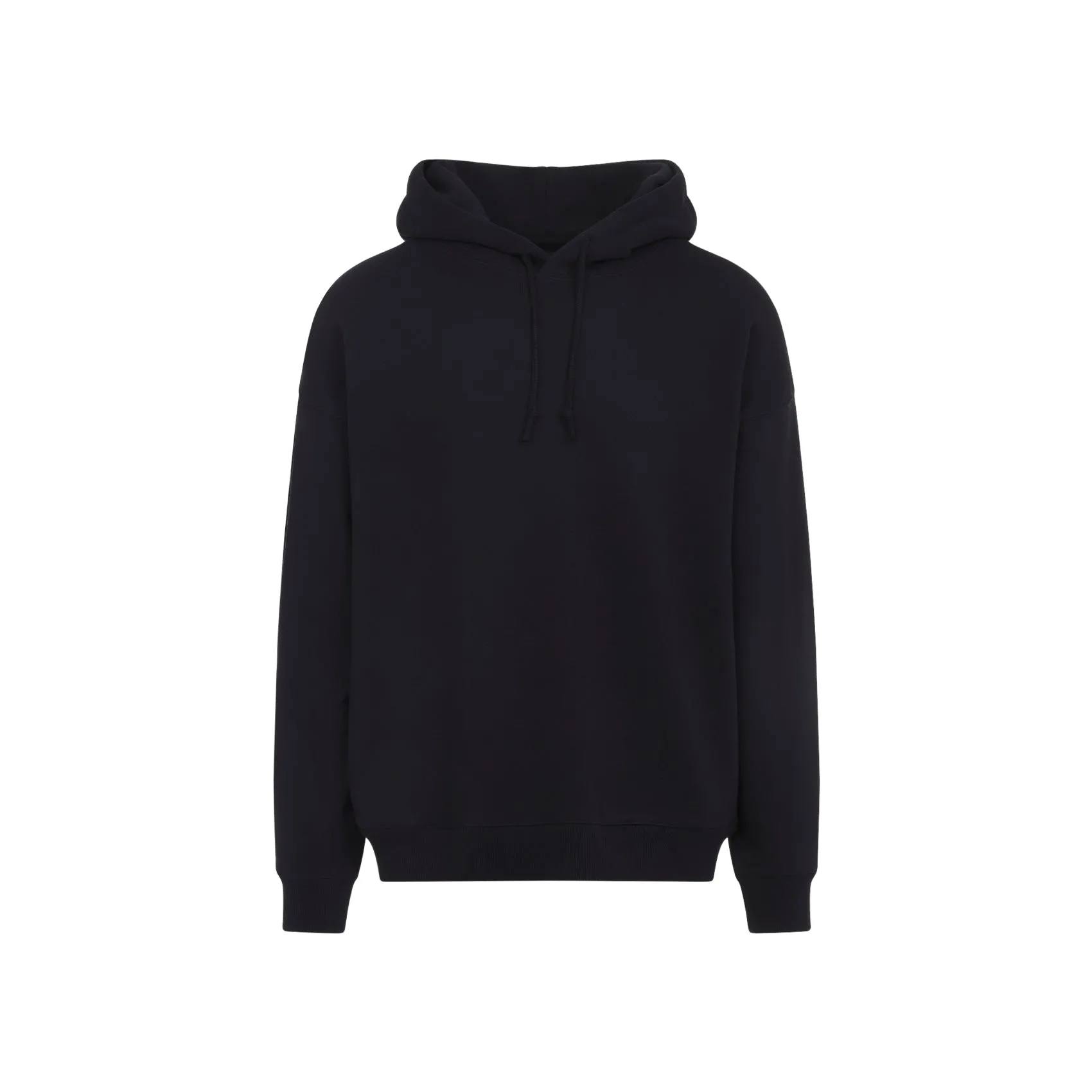 Black Graphic Cotton Hoodie
