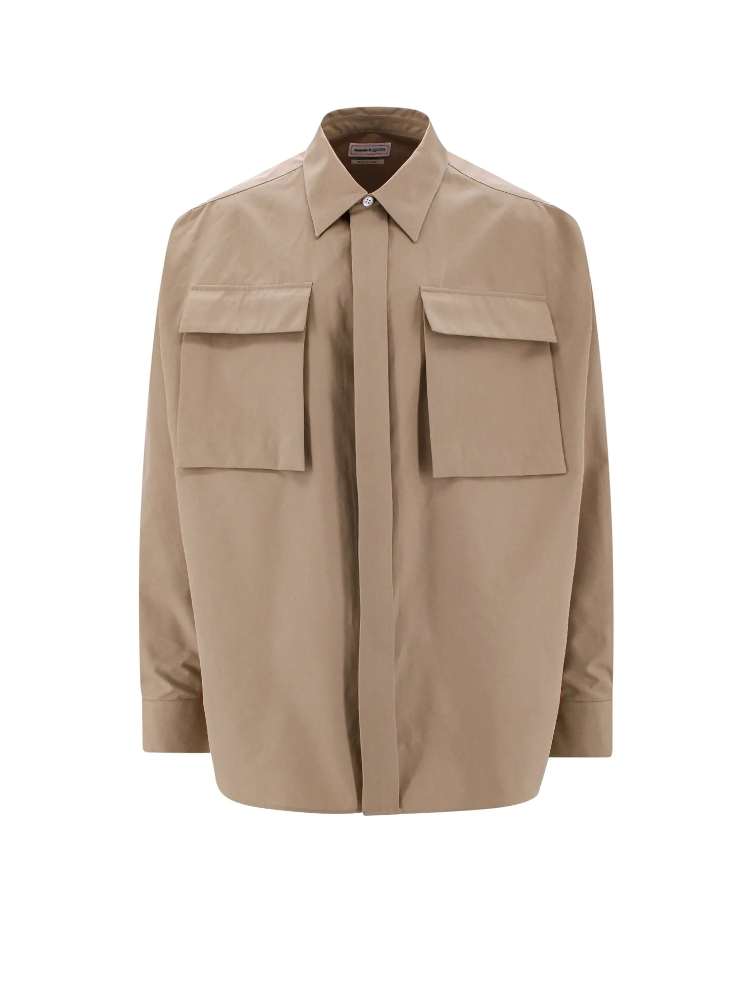 Cotton Shirt With Military Pockets