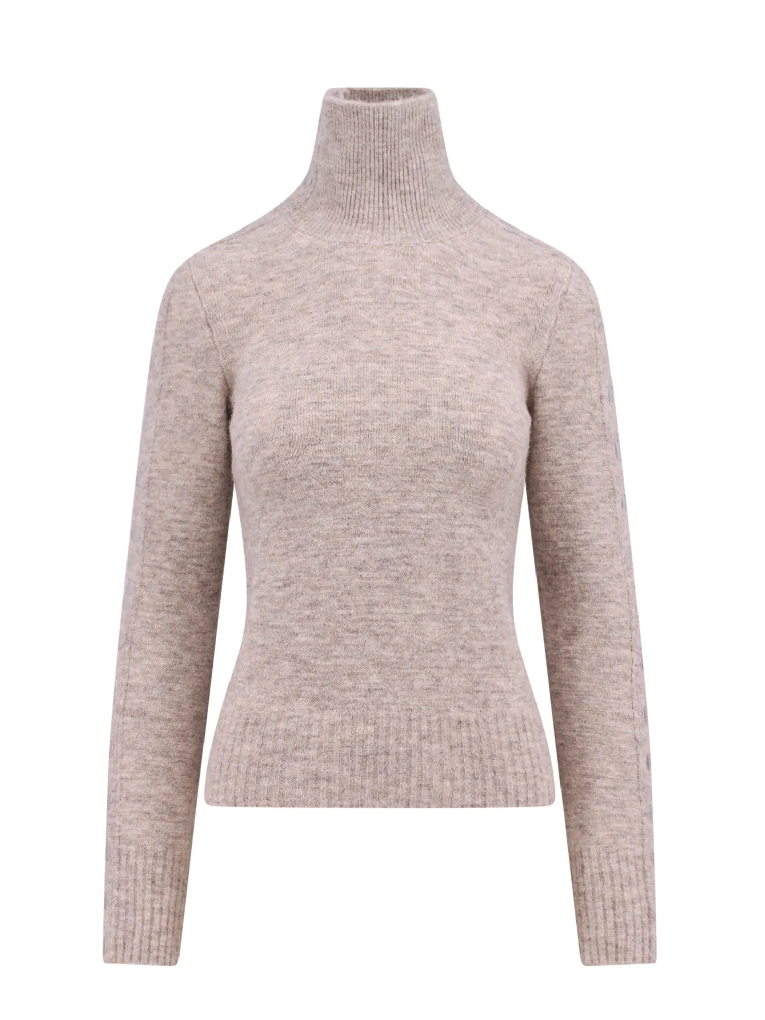 Alpaca Blend Sweater With Metal Buttons