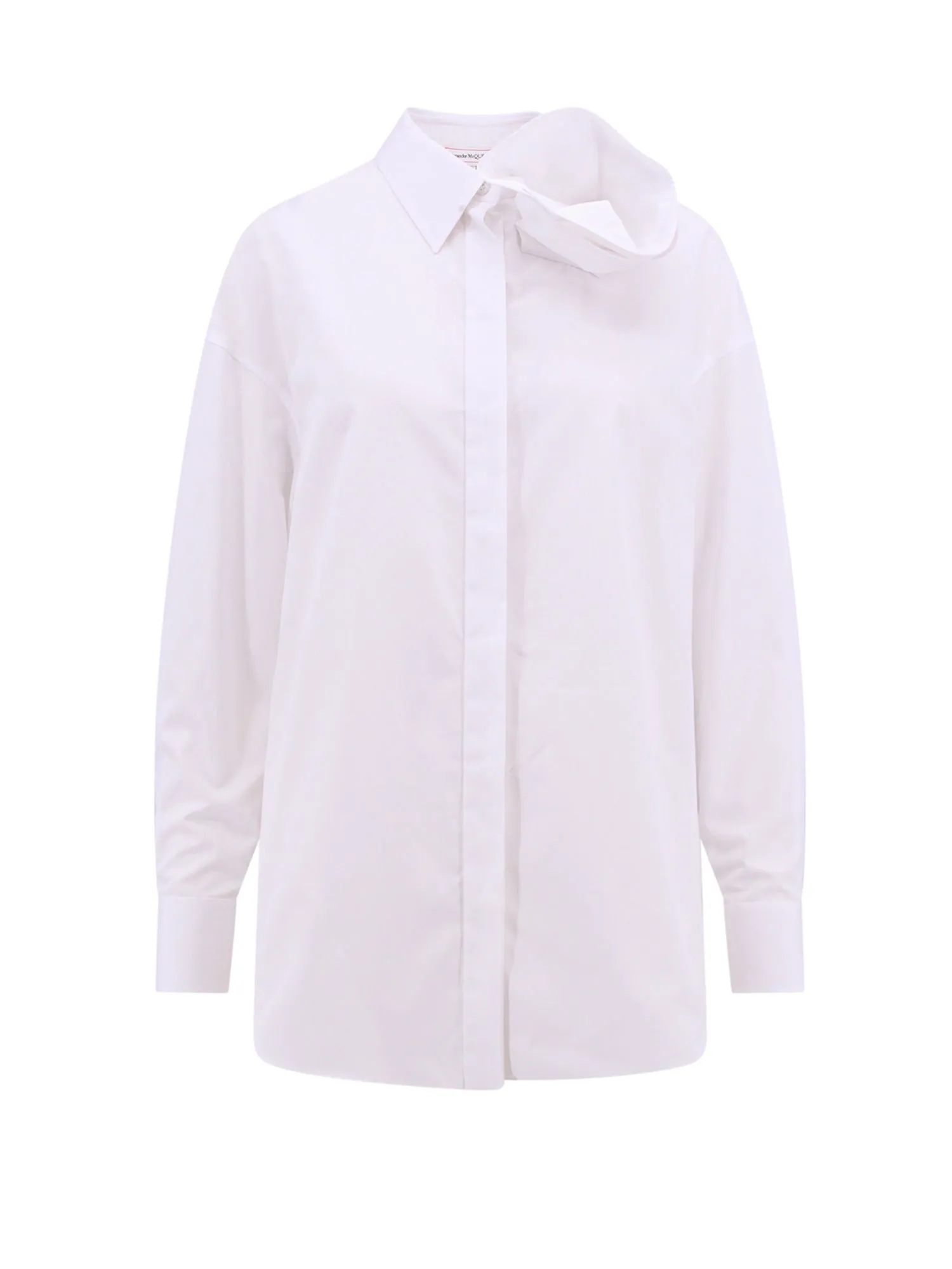 Cotton Shirt With Frontal Rouches