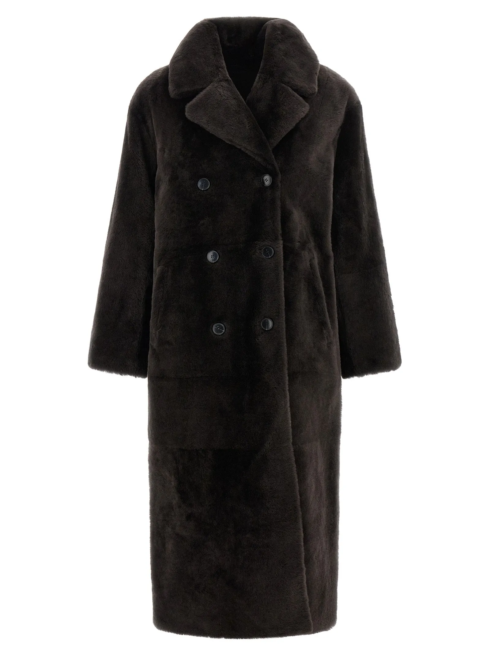 Shearling Coat Pellicce Marrone