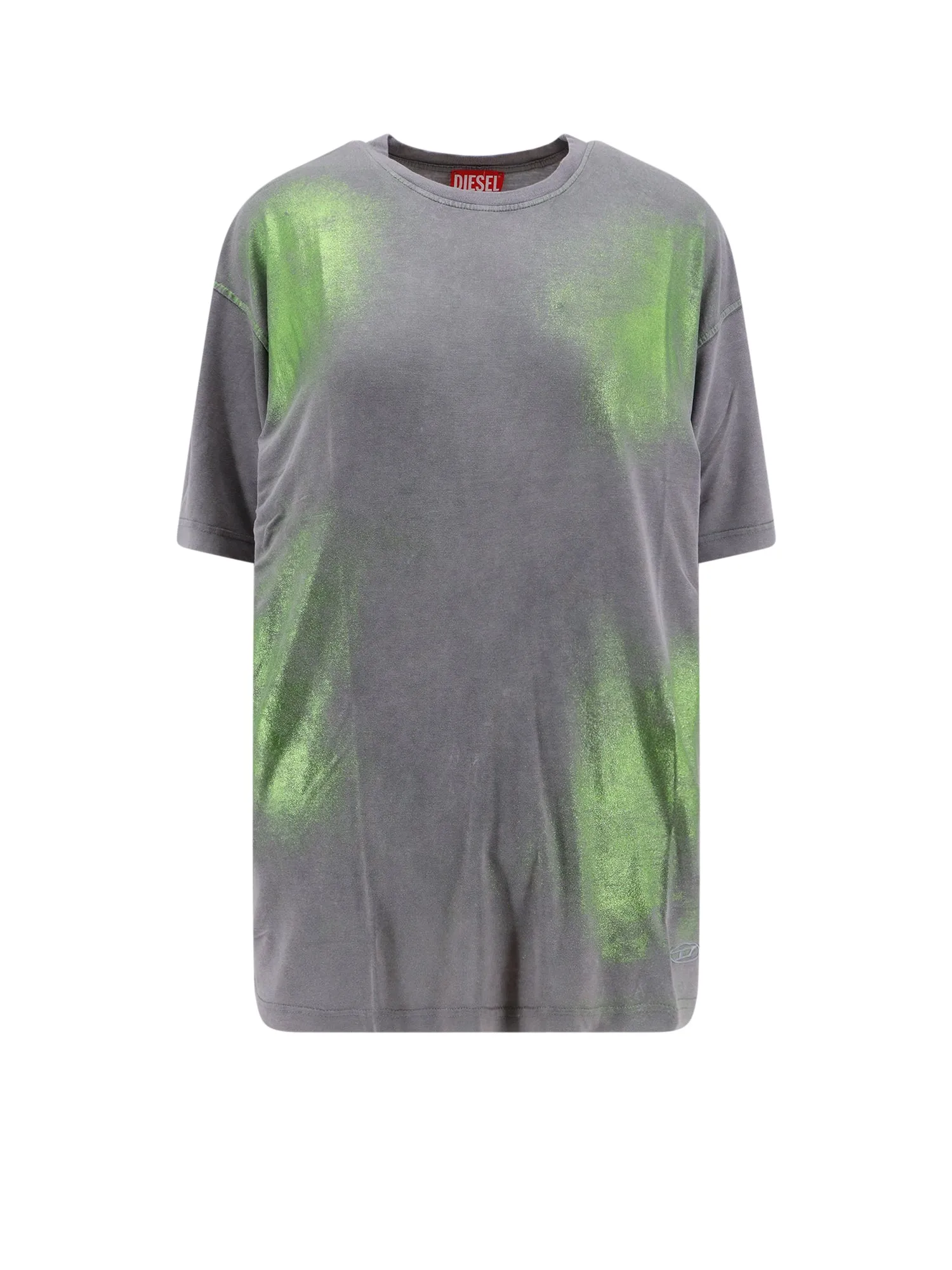 Cotton T-Shirt With Laminated Details