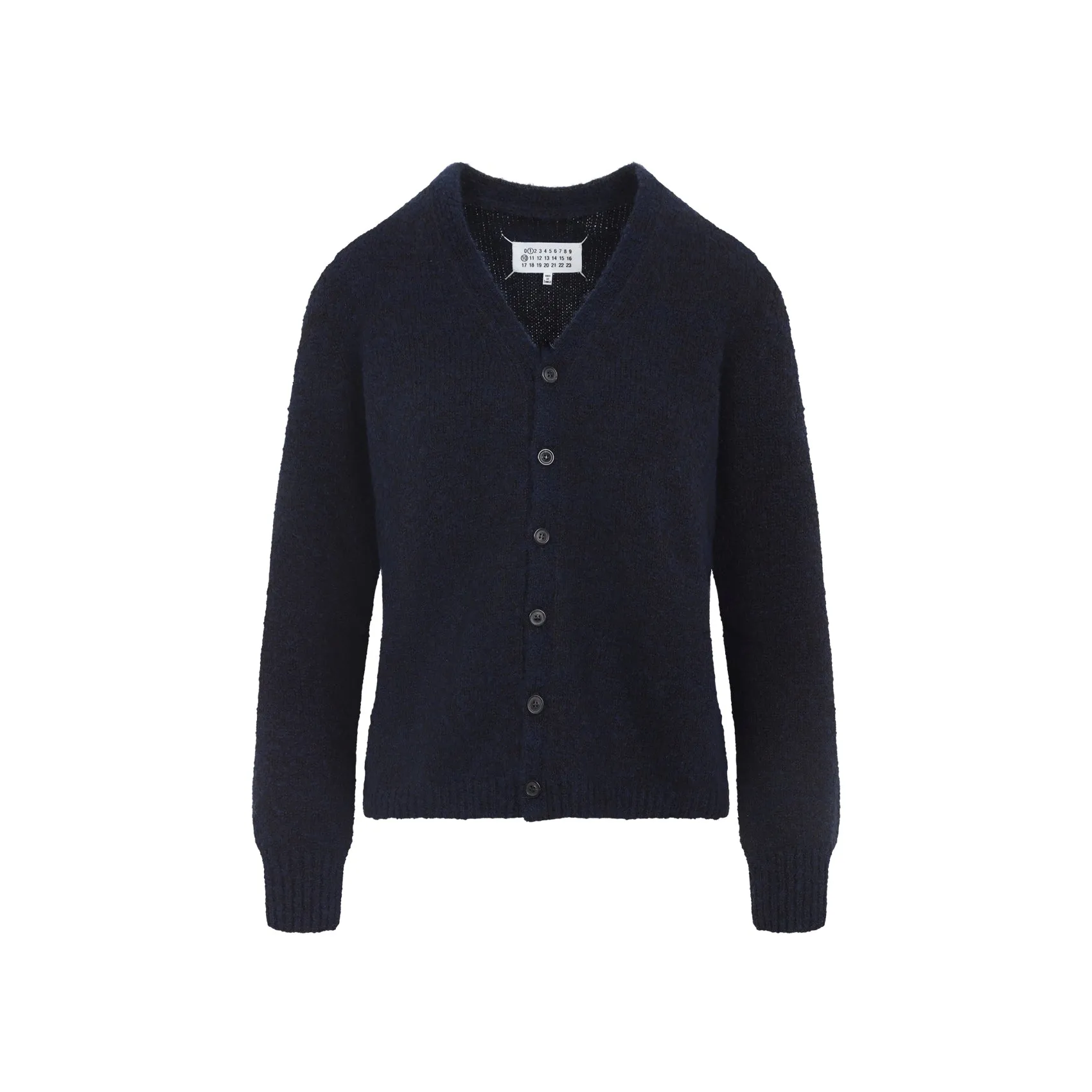 Navy Blue Virgin Wool Cardigan