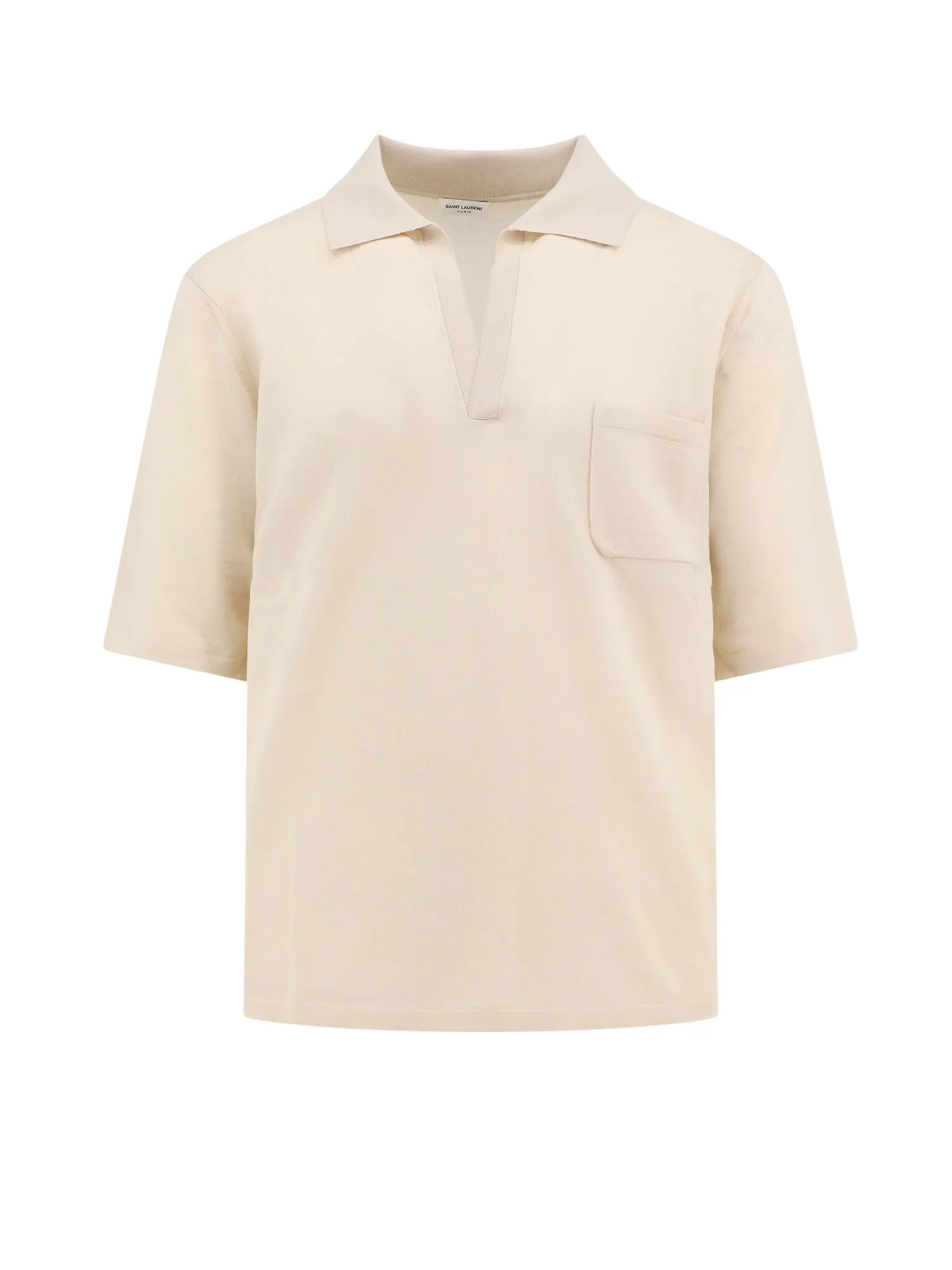 Responsible Wool Polo Shirt With Ton Sur Ton Monogram