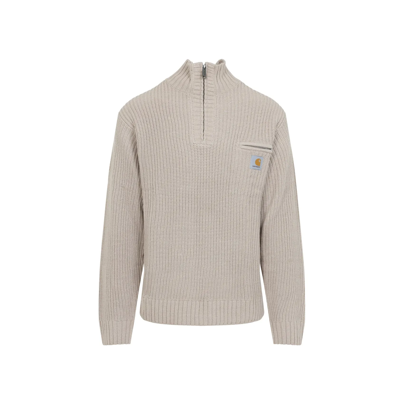 Fleur De Sel Grey Detroit Half Zip Sweater