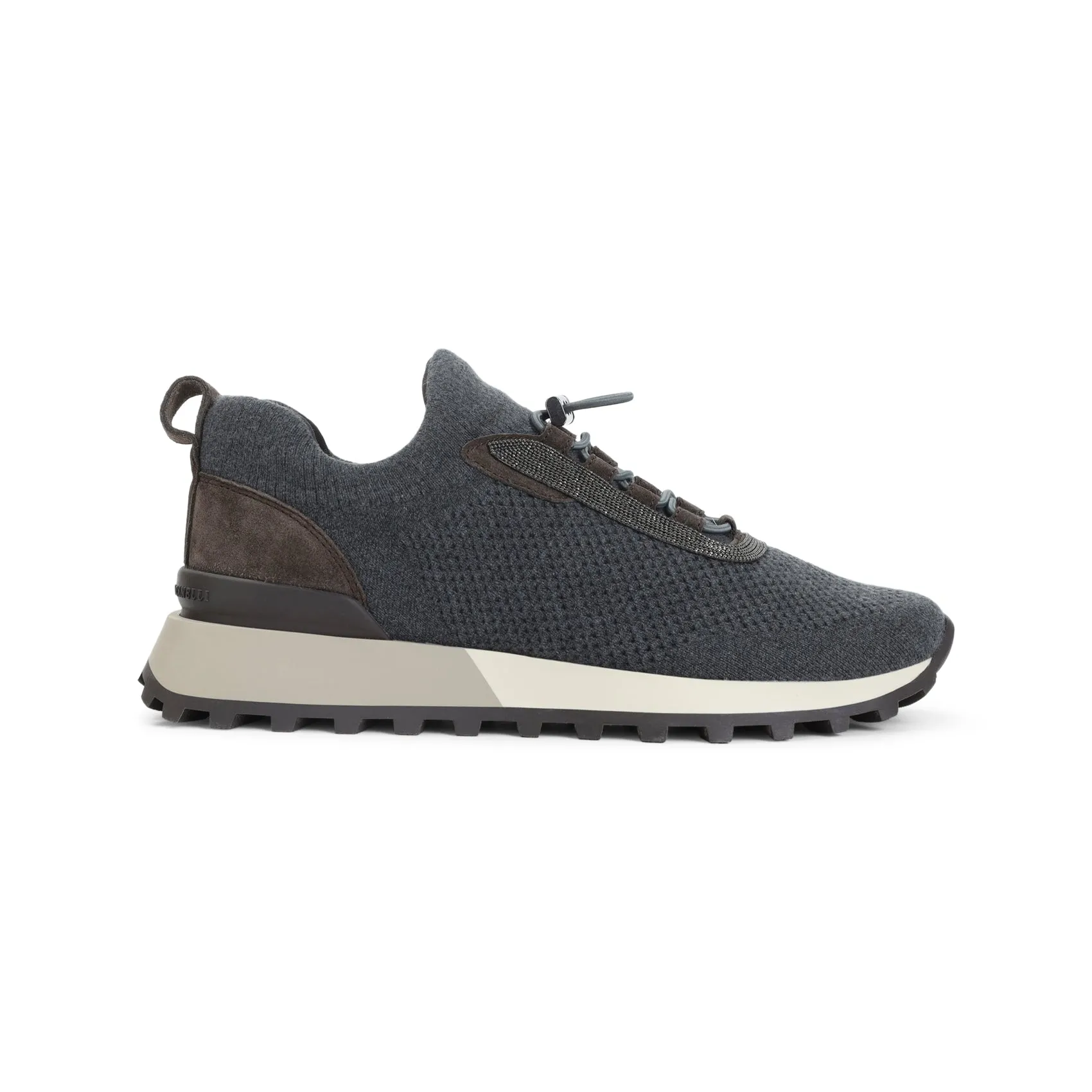 Black Stone Textile Runner Sneakers