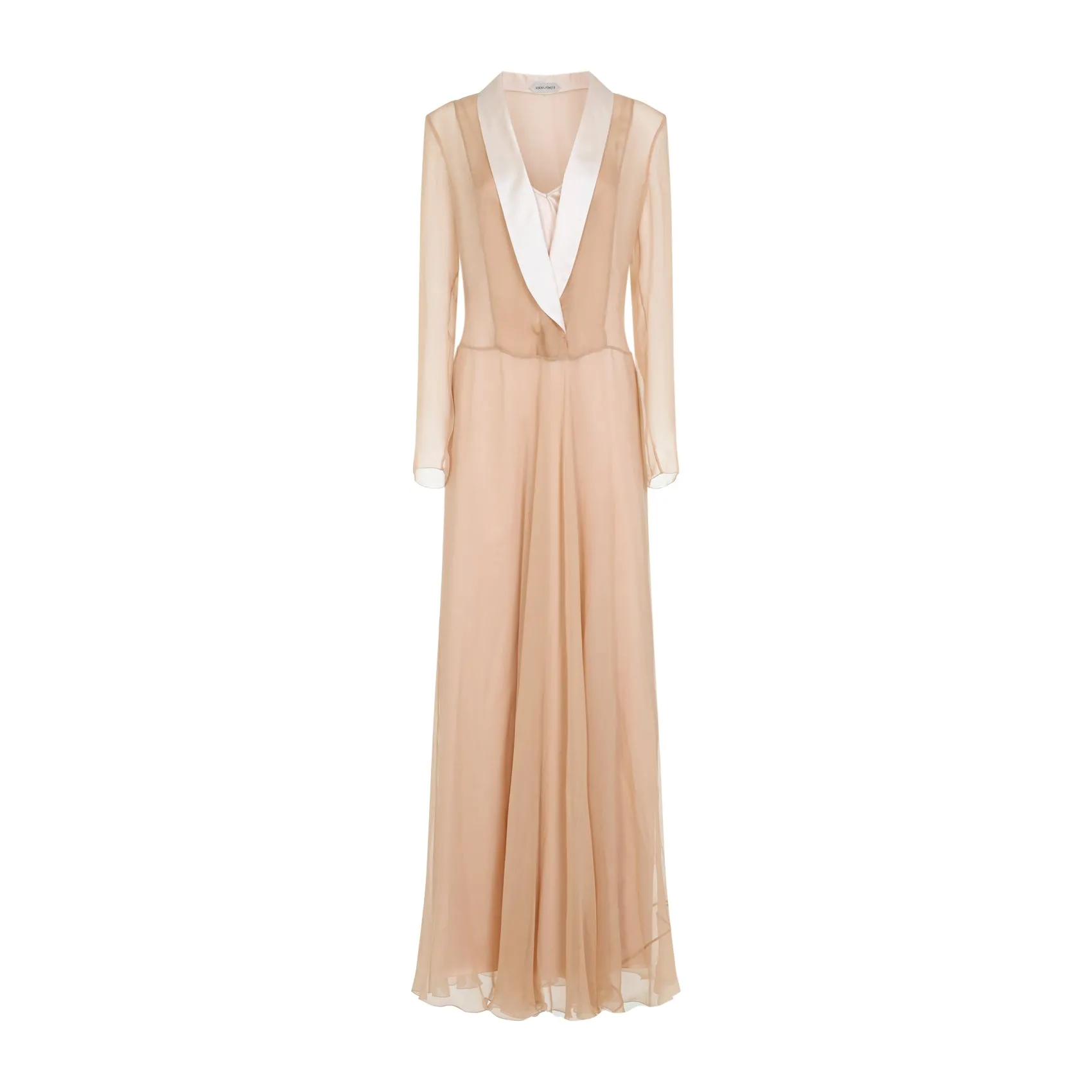 Pink Silk Chiffon Long Dress