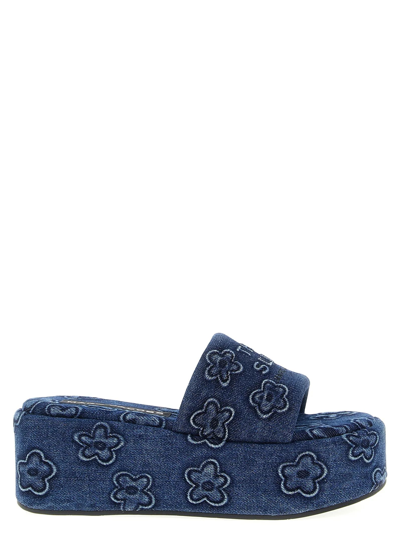The Puffy Daisy Denim Platform Sandal Sandali Blu