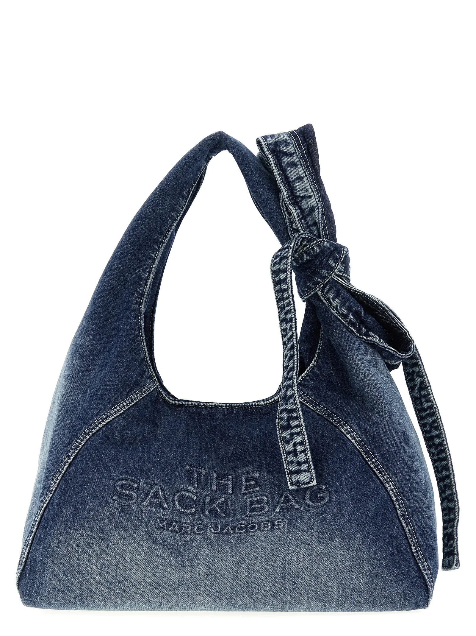 The Bow Denim Medium Sack Borse A Spalla E Tracolla Blu