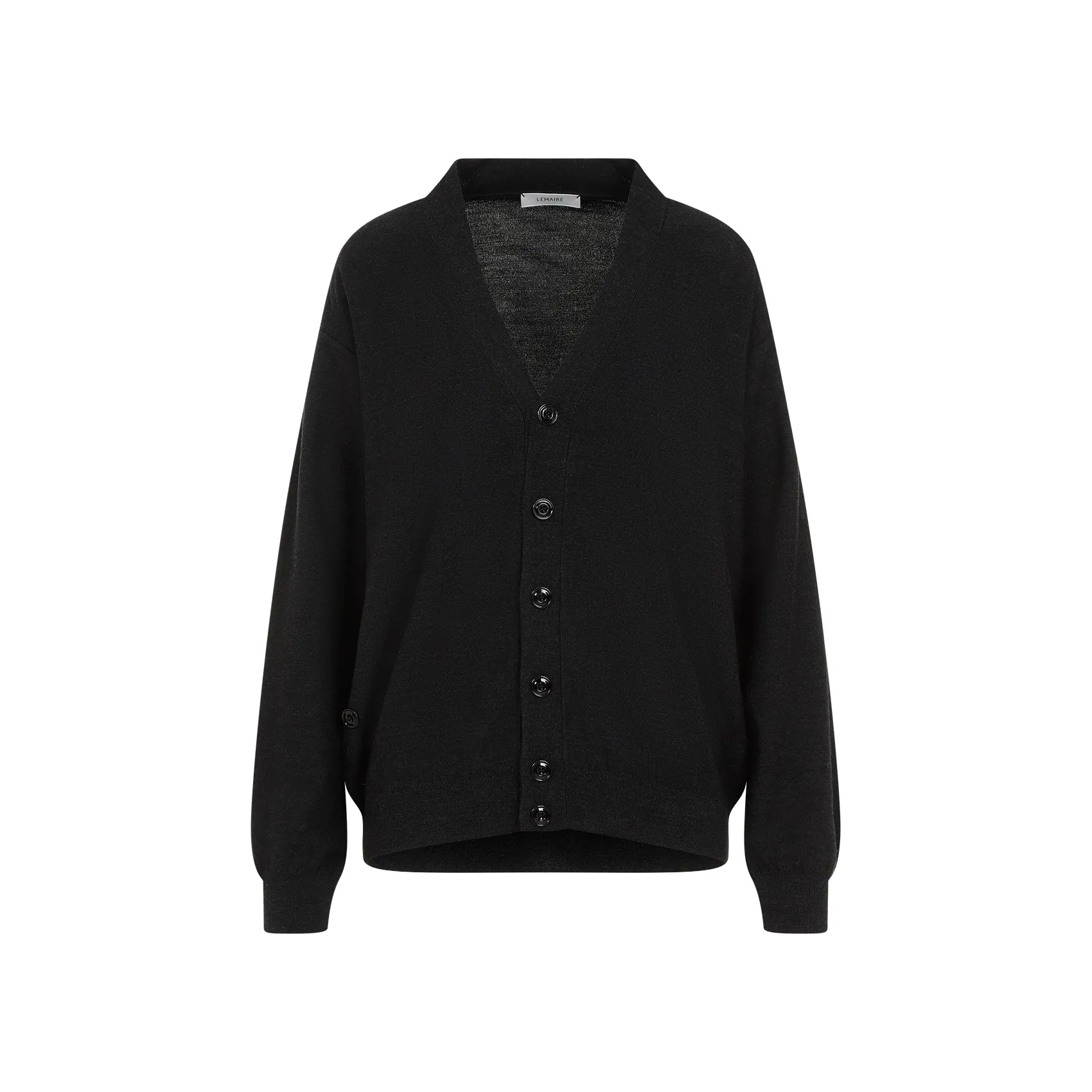 Grey Wool Relaxed Twisted Cardigan