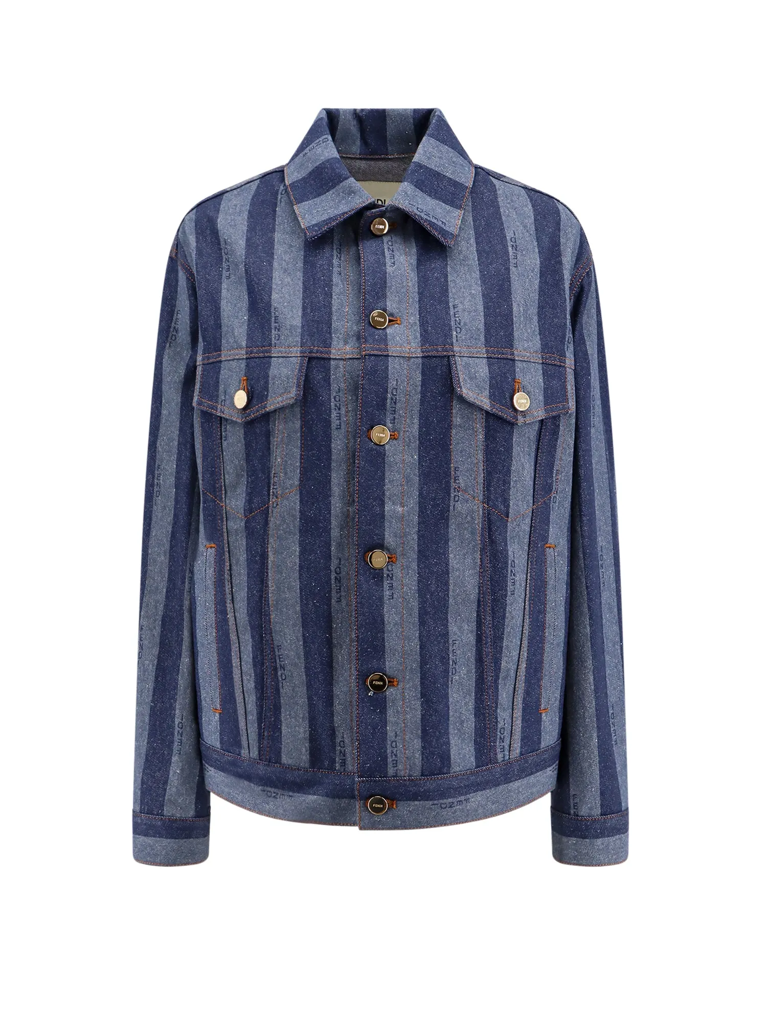 Denim Jacket With Pequin Stripes