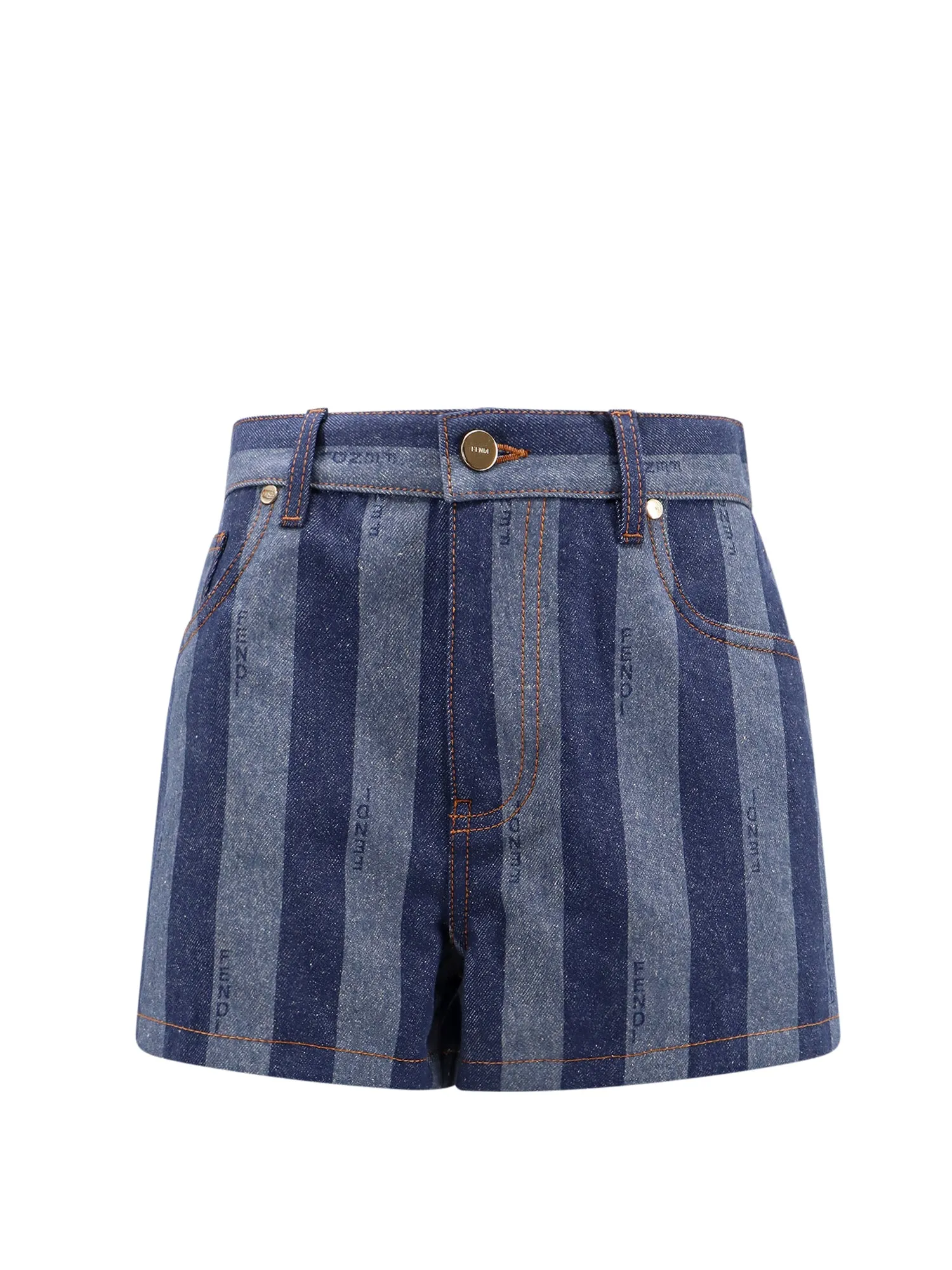 Denim Shorts With Pequin Stripes