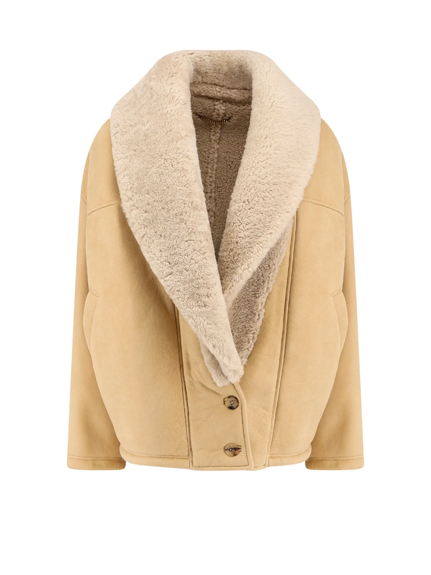 Suede Jacket With Shearling Lining