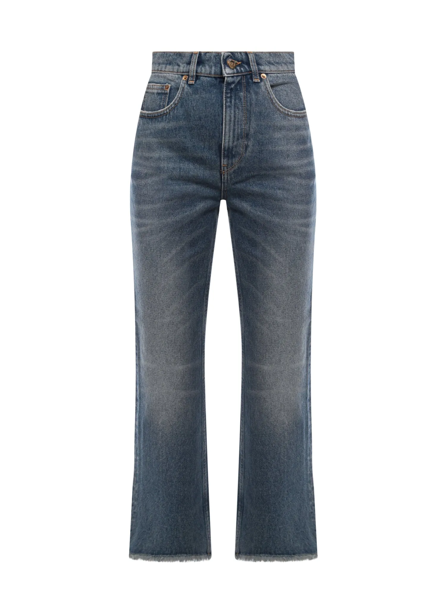 Derin New Cropped Flare Jeans With Back Logoed Patch