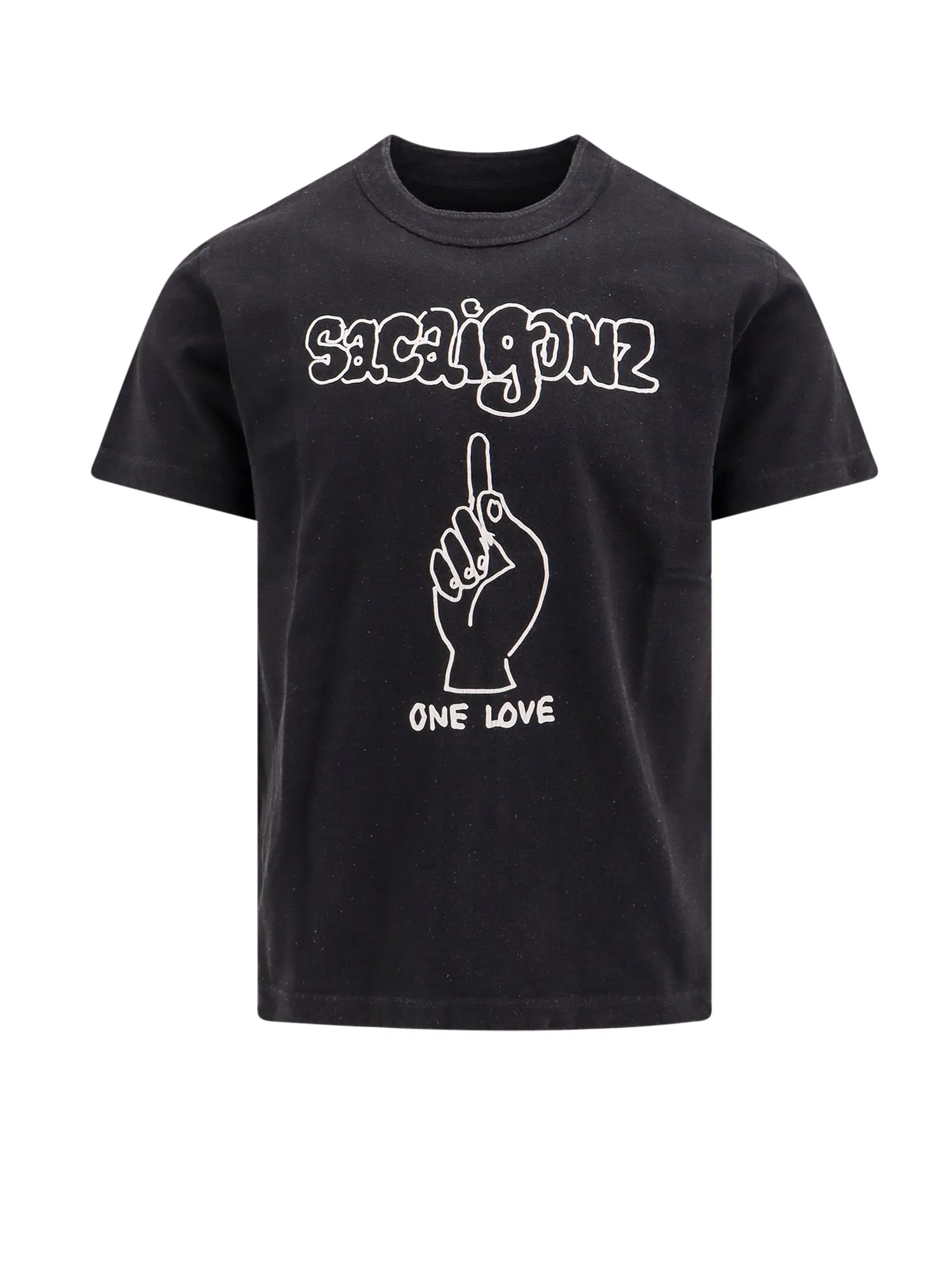 Cotton T-Shirt With Sacaigonz Print
