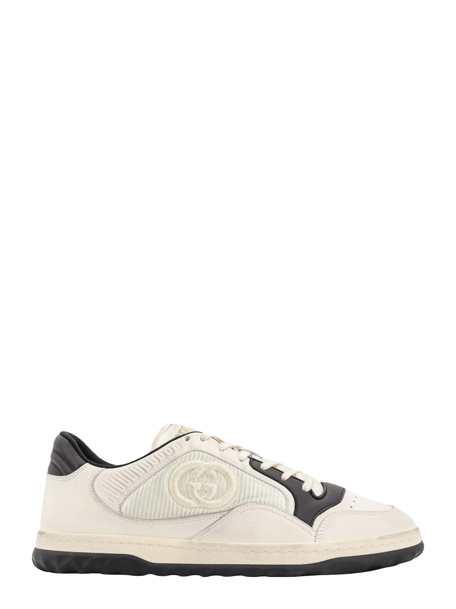 Fabric And Leather Sneakers With Gg Logo