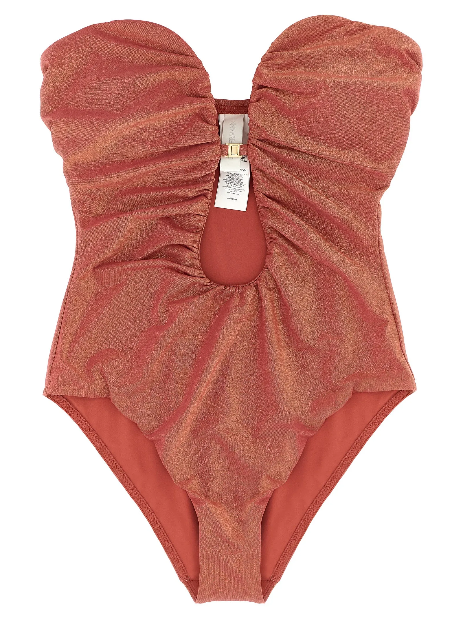 Rhiannon Deep Plunge Beachwear Rosa