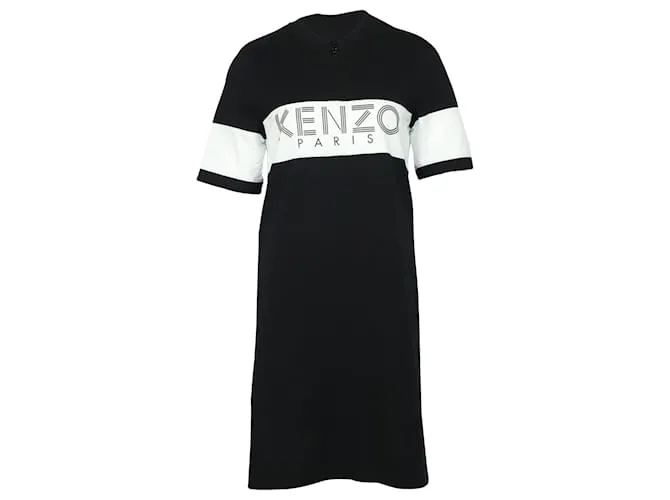 Abito T-shirt Kenzo Logo in cotone nero