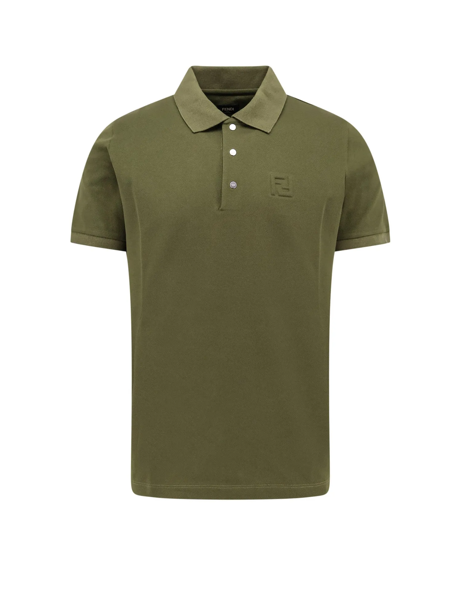 Polo Shirt With Ff Embossed Logo
