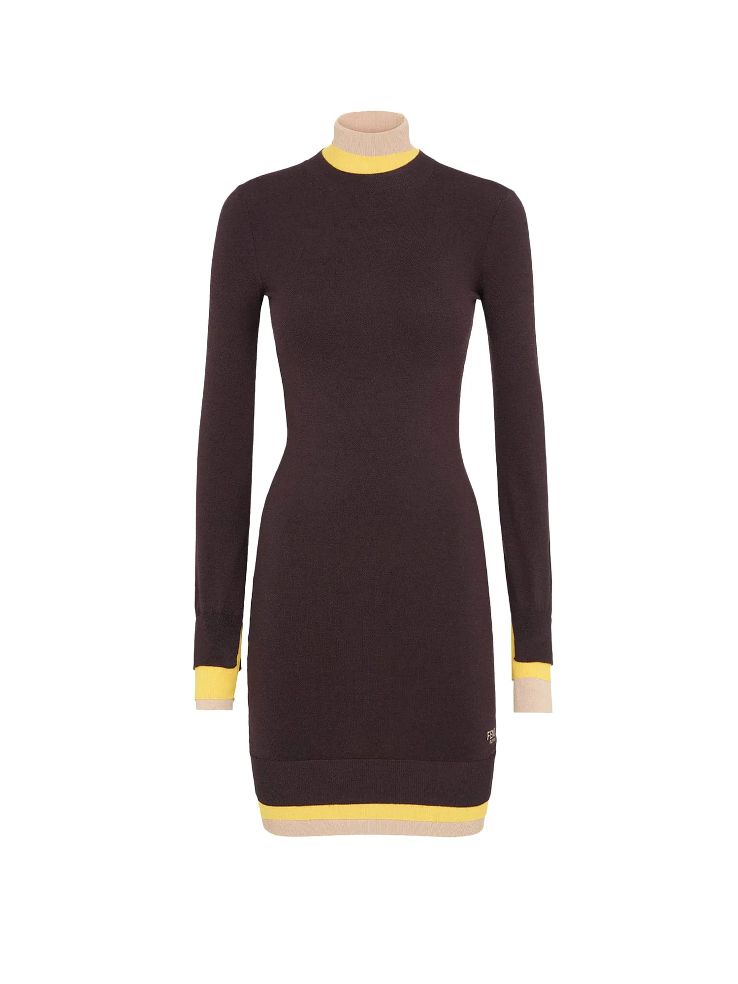 Mini Wool Dress With Contrasting Details
