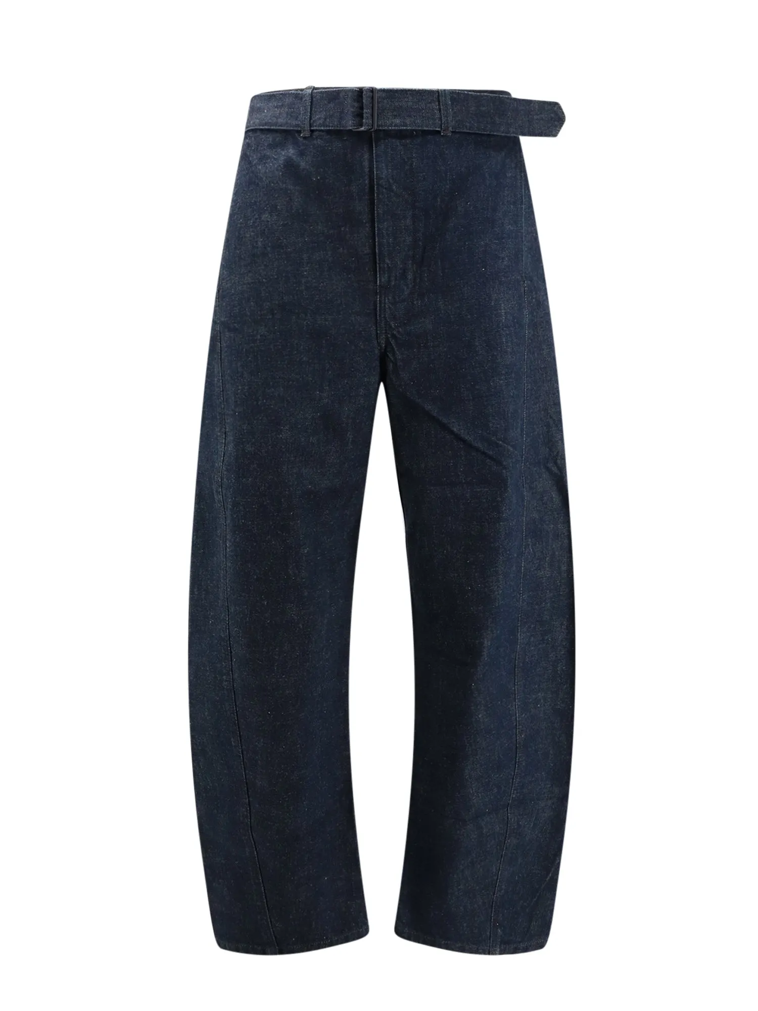 Twisted Belted Cotton Jeans