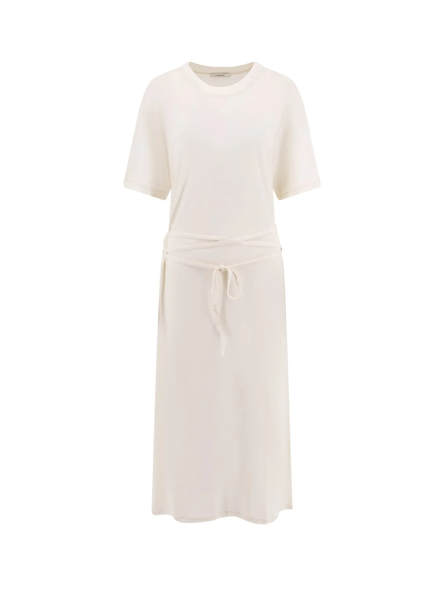 Cotton T-Shirt Dress With Belt