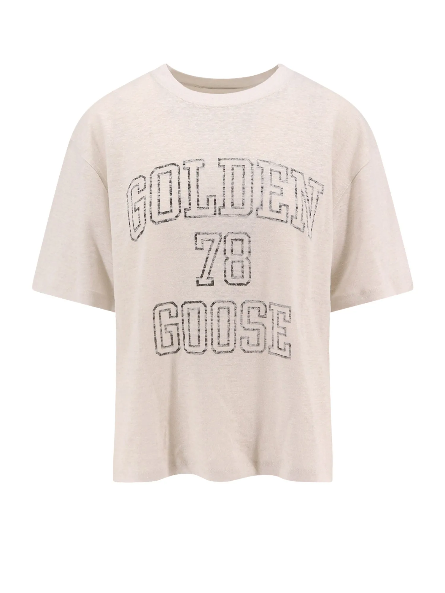 Light Linen T-Shirt With Internal Print