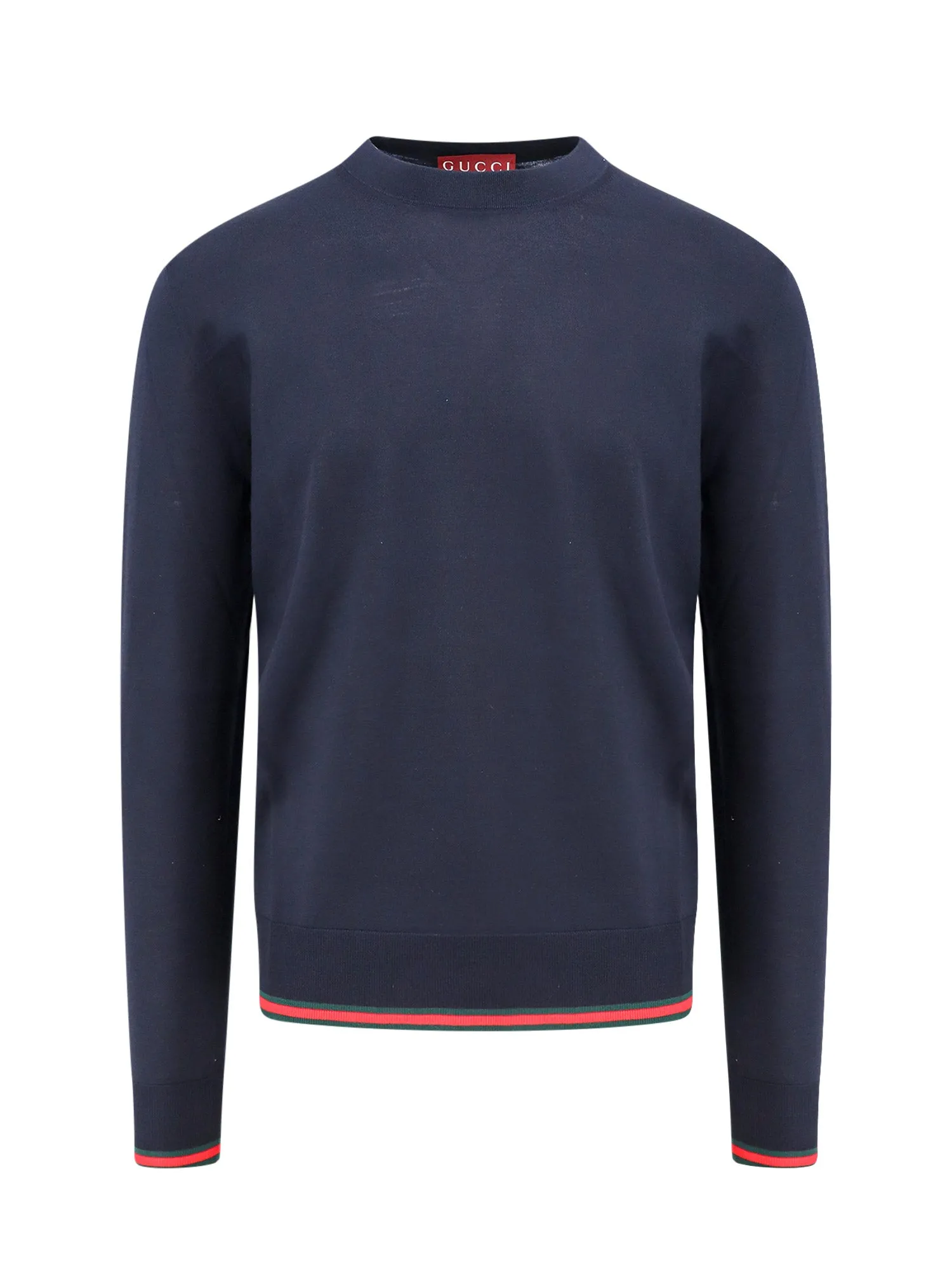 Fine Wool Sweater With Web Motif