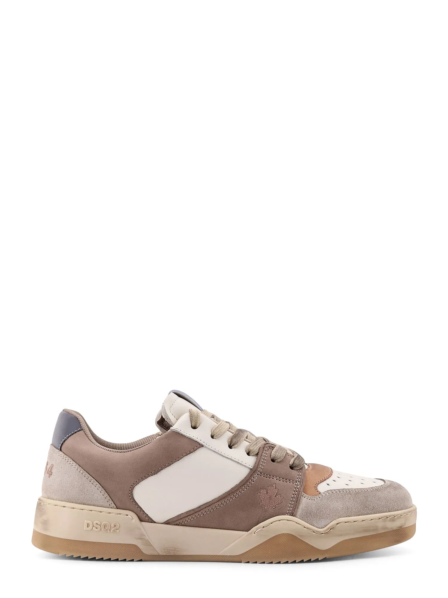 Spiker Leather And Suede Sneakers