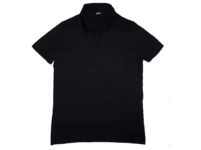 POLO A MANICHE CORTE JIL SANDER Grigio antracite Blu navy