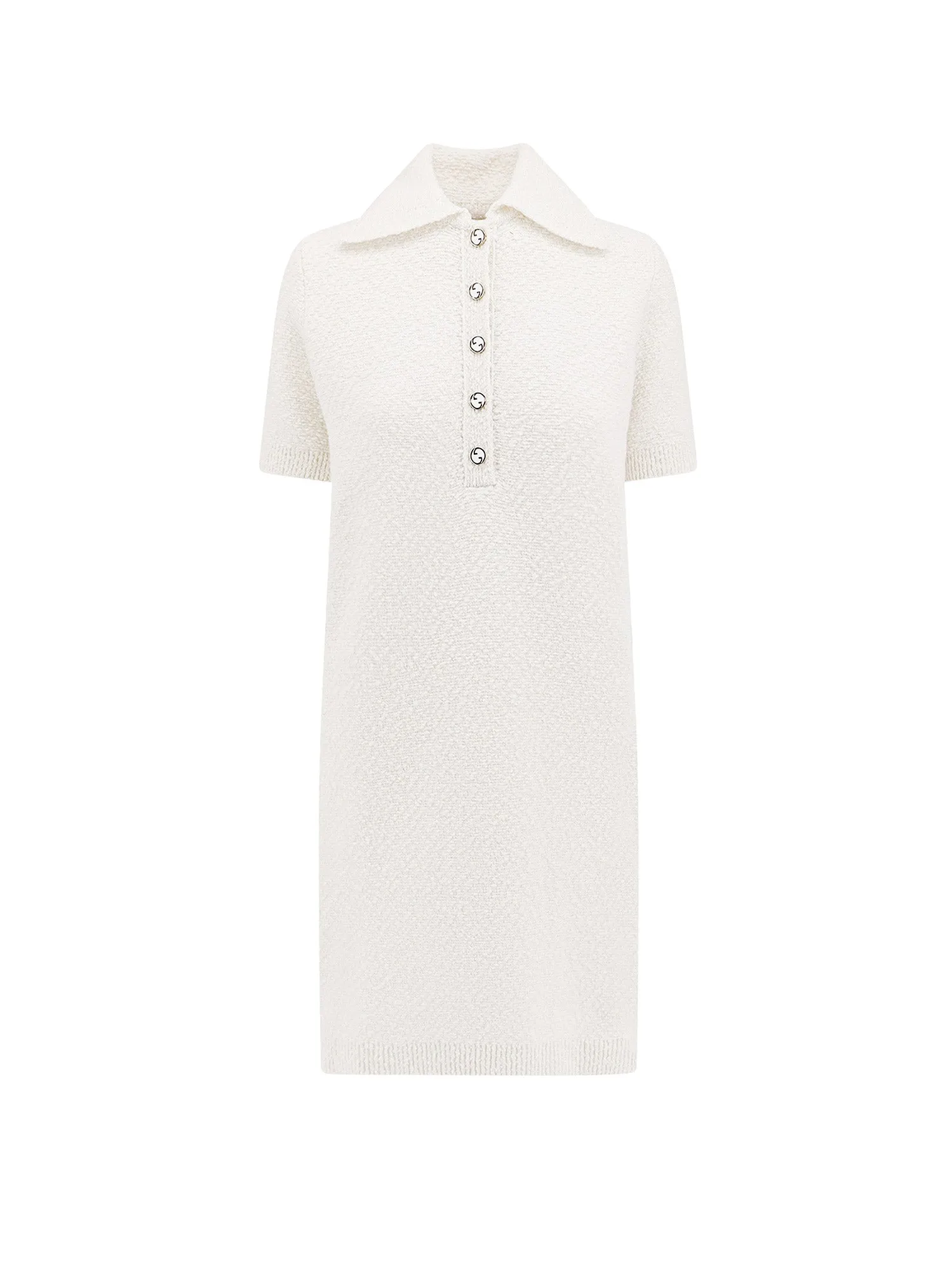 Wool Blend Dress With Logoed Buttons