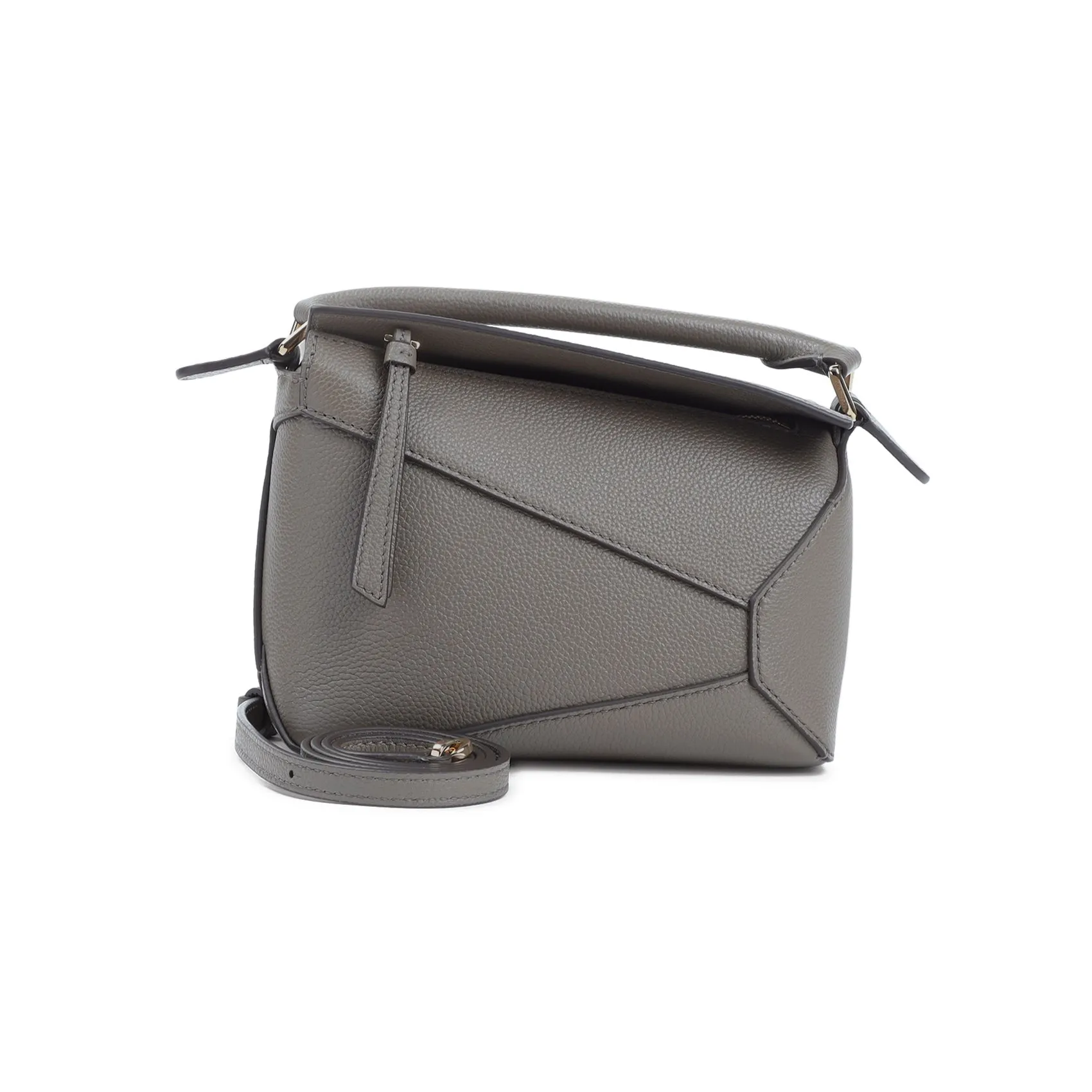 Taupe Calf Skin Puzzle Edge Mini Bag
