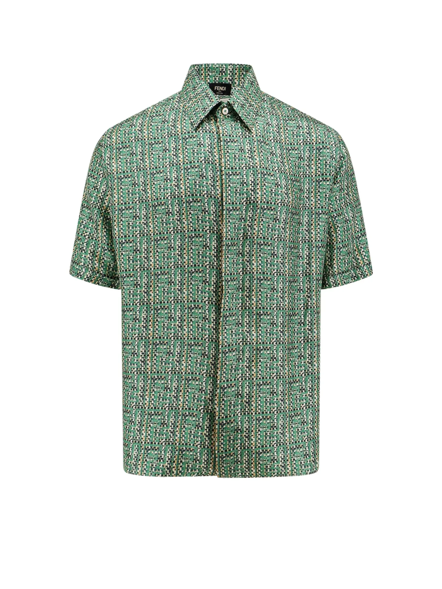 Silk Shirt With Braided Ff Motif