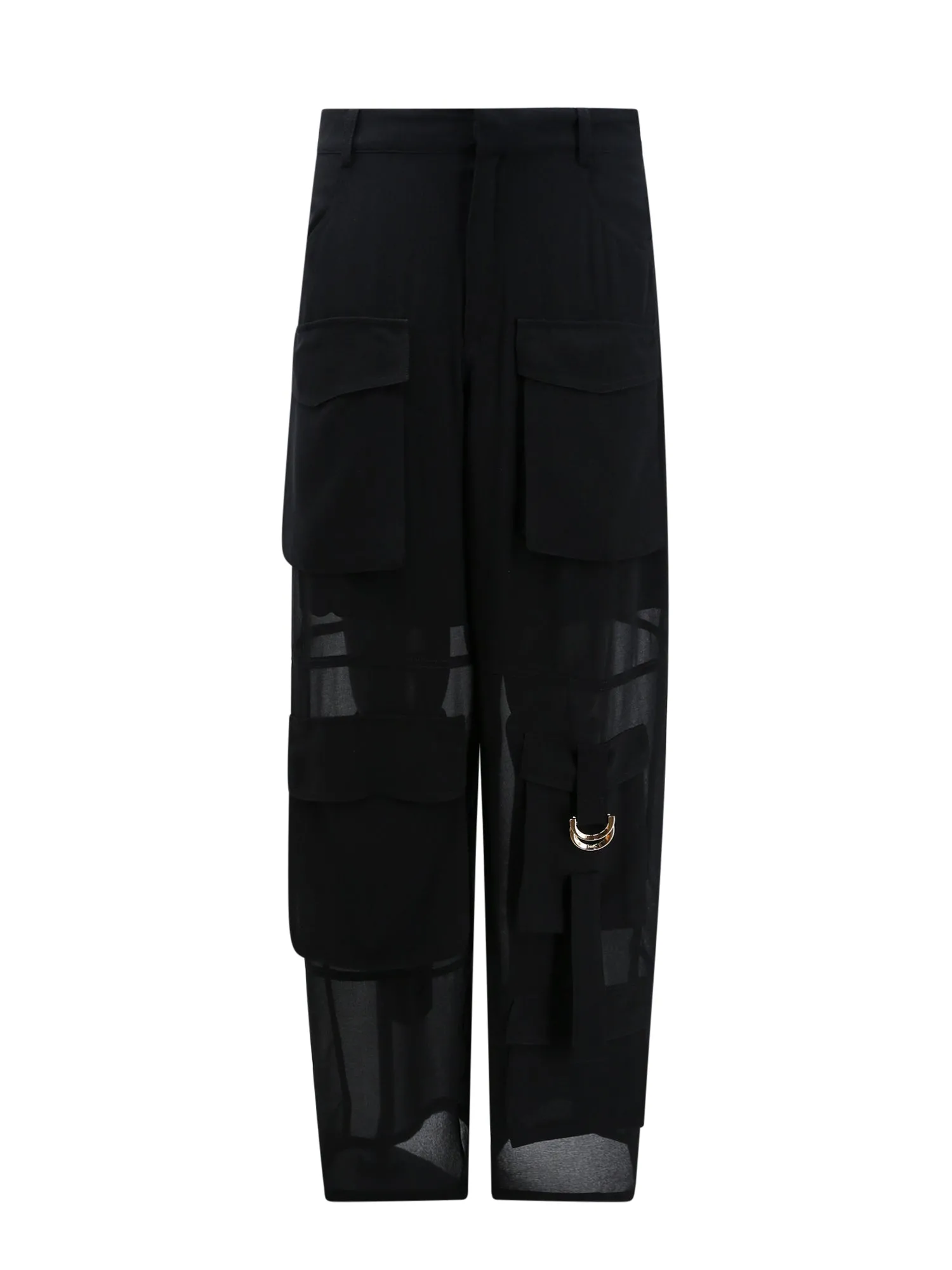 Nylon Cargo Trouser With Metal Details