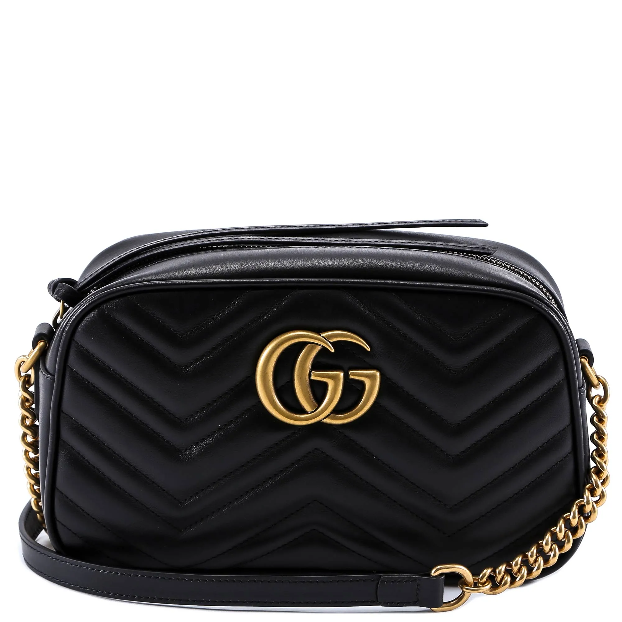 Matelassé Leather Shoulder Bag With Metal Gg Logo