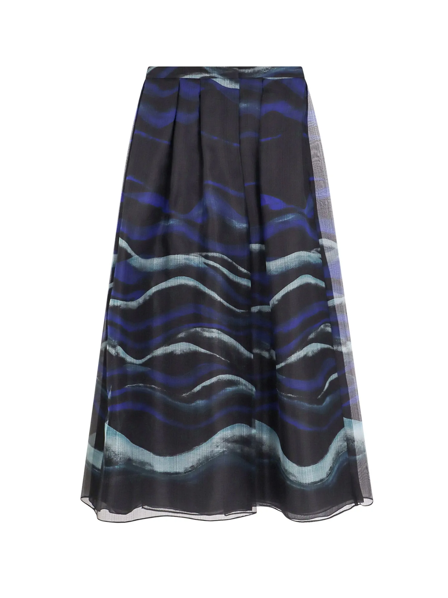 Wrap Closure Silk Skirt