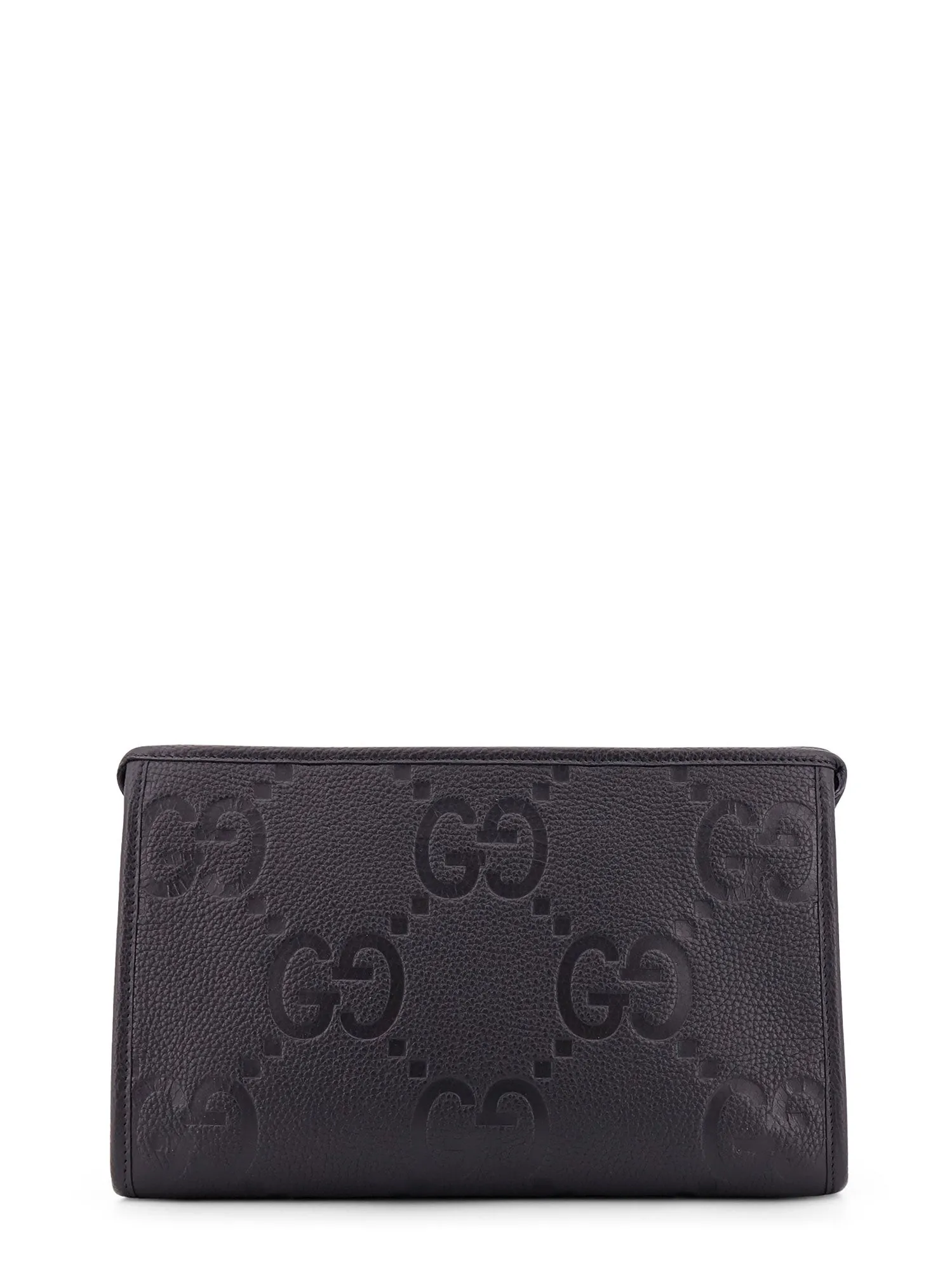 Leather Clutch With Jumbo Gg Motif